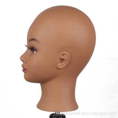 Wig stand tripod mannequin head realistic female mannequin head for display